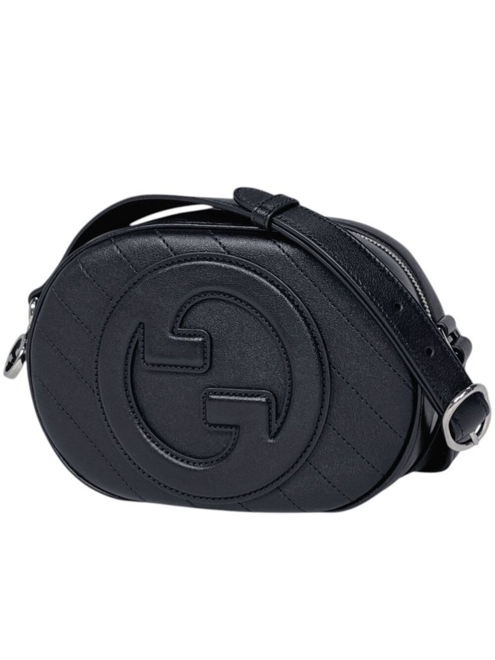 Gucci Shoulder Bag Blondie Interlocking G Leather Black